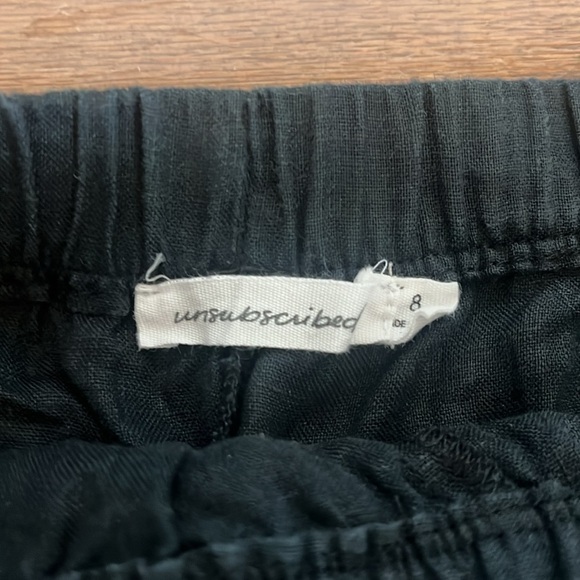 Unsubscribed Black Linen Hot Short Size 8 - Picture 10 of 11